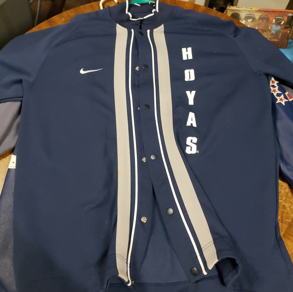 Vintage Nike Team Georgetown Hoyas Jersey Warmup Basketball Shirt NCAA